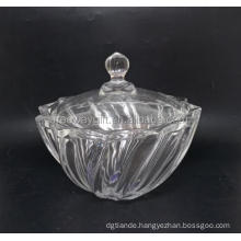 clear crystal candy glass jar with lid